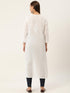 Megha in House of Kari Hand embroidery Chikankari Dress-White